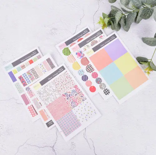 

6 sheets/lot vintage floral paper sticker diy scrapbooking diary sticker kawaii stationery school supplies