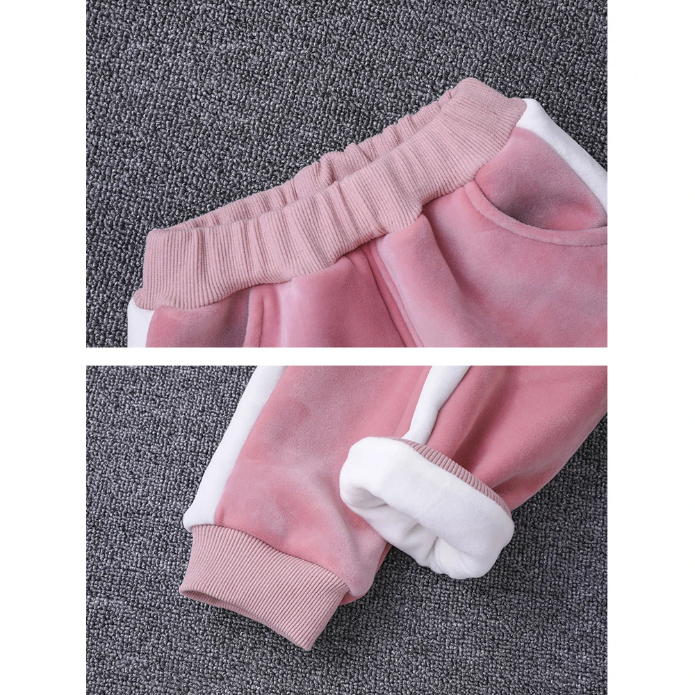 

2021 Baby Winter Suit Children Plus Plush Boys Plus Plush Velveteen Children Girls Baby Autumn And Winter Sets