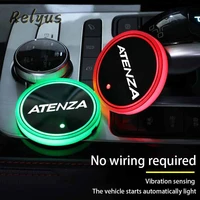 luminous car water cup coaster holder 7 colorful led atmosphere light usb charging for mazda 6 atenza auto accessories