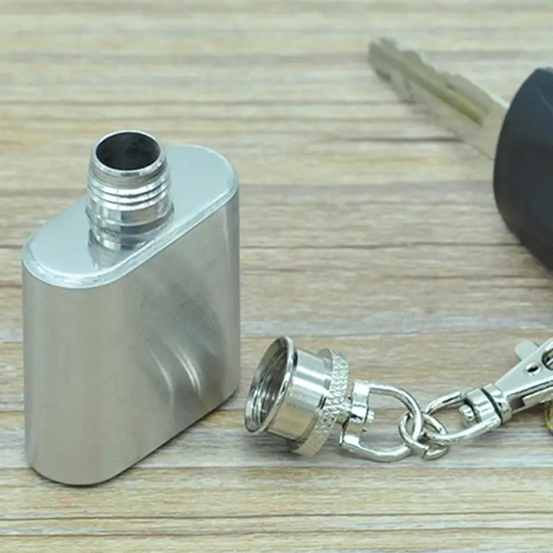 

Flask Alcohol Wine Hip Drink Flasks For Drinkware 1 Oz Pot BO6 Hip Flask Stainless Steel With Key Chain Kitchen Accessories