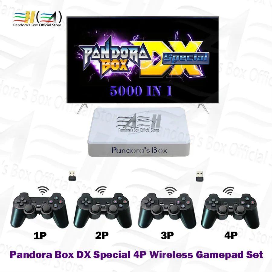 

2021 Pandora Box DX Special Version 4 Players Gamepad Set 5000 in 1 arcade game Wired Wireless joypad can save game 3D tekken