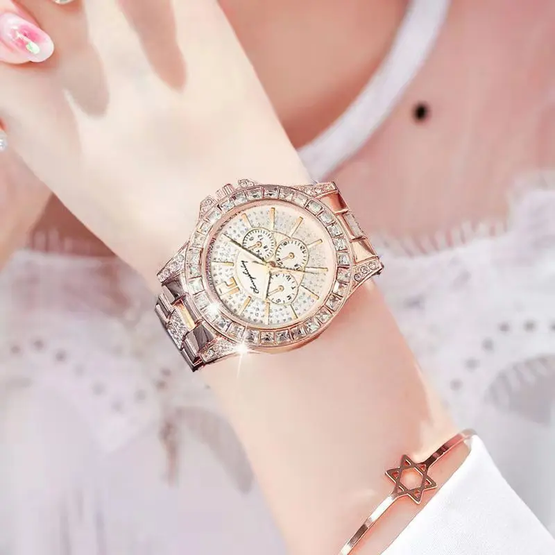 Часы наручные женские из нержавеющей стали брендовые люксовые модные