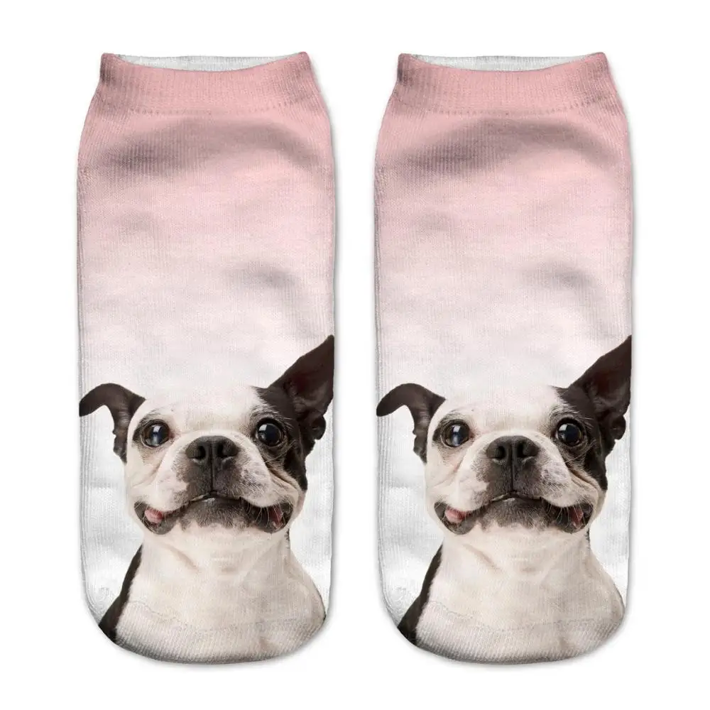 Hot Sale 3D Digital Printed Chow Dog Women Socks Unisex Fashion Cute Short Sock Low Anklet Print | Женская одежда