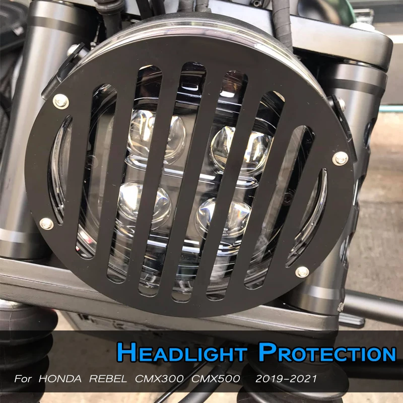 

MKLIGHTECH For HONDA CMX 300 500 CMX500 CMX300 Rebel 2017-2022 Headlight Shield Guard Protector Headlamp Mesh Grille Cover