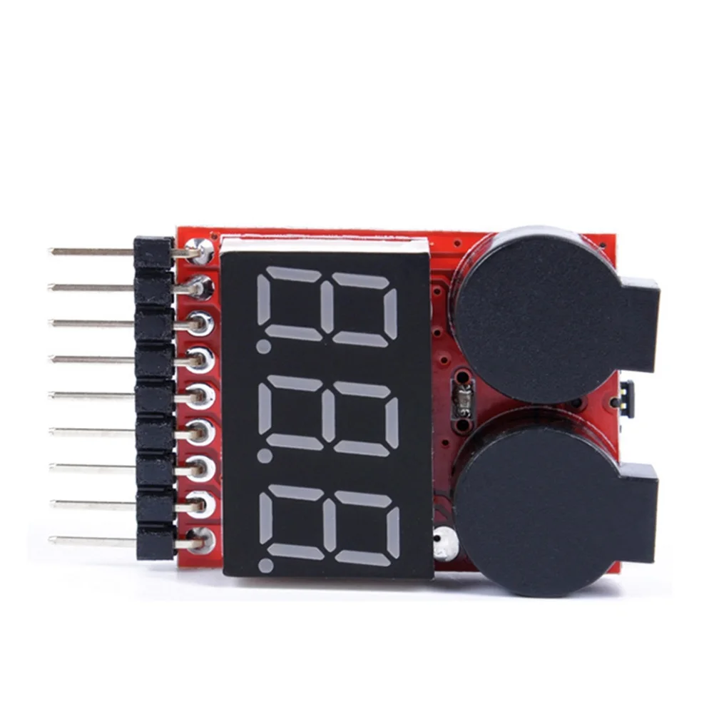СВЕТОДИОДНЫЙ индикатор напряжения Lipo 1 8S тестер с сигнализацией низкого для
