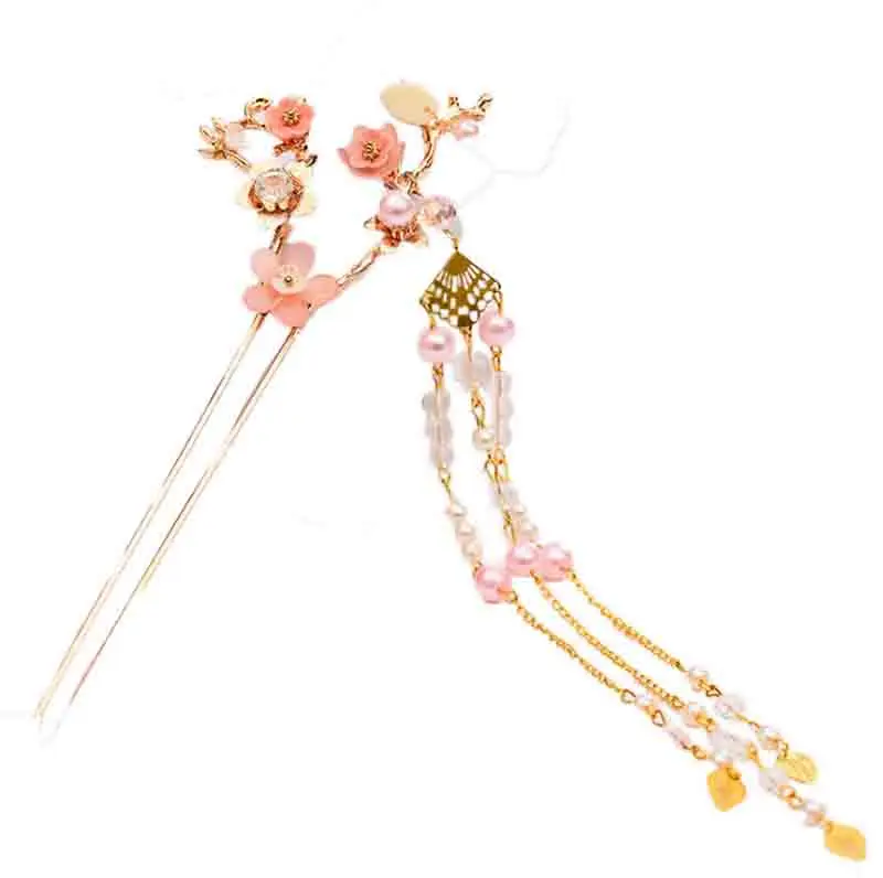 

Chinese Ancient Tassels Hairpin Hanfu Women Hair Sticks Hairdressing Cosplay Hanfu Headwear Chinese Gift For Women