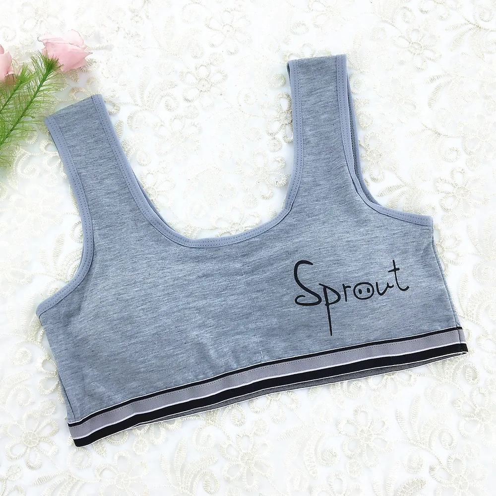 Бюстгальтер хлопковый с широкими бретелями и принтом для девочек | Детская