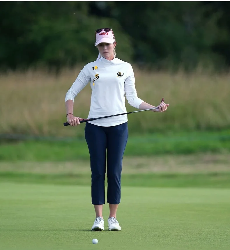 PGM Осенняя спортивная женская рубашка с длинным рукавом для гольфа теплая