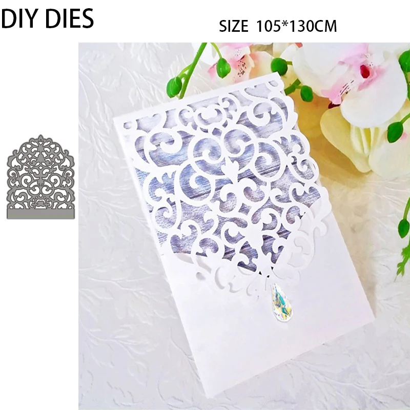 Металлический вырубной штамп шаблон розы Пригласительные открытки DIY скрапбук
