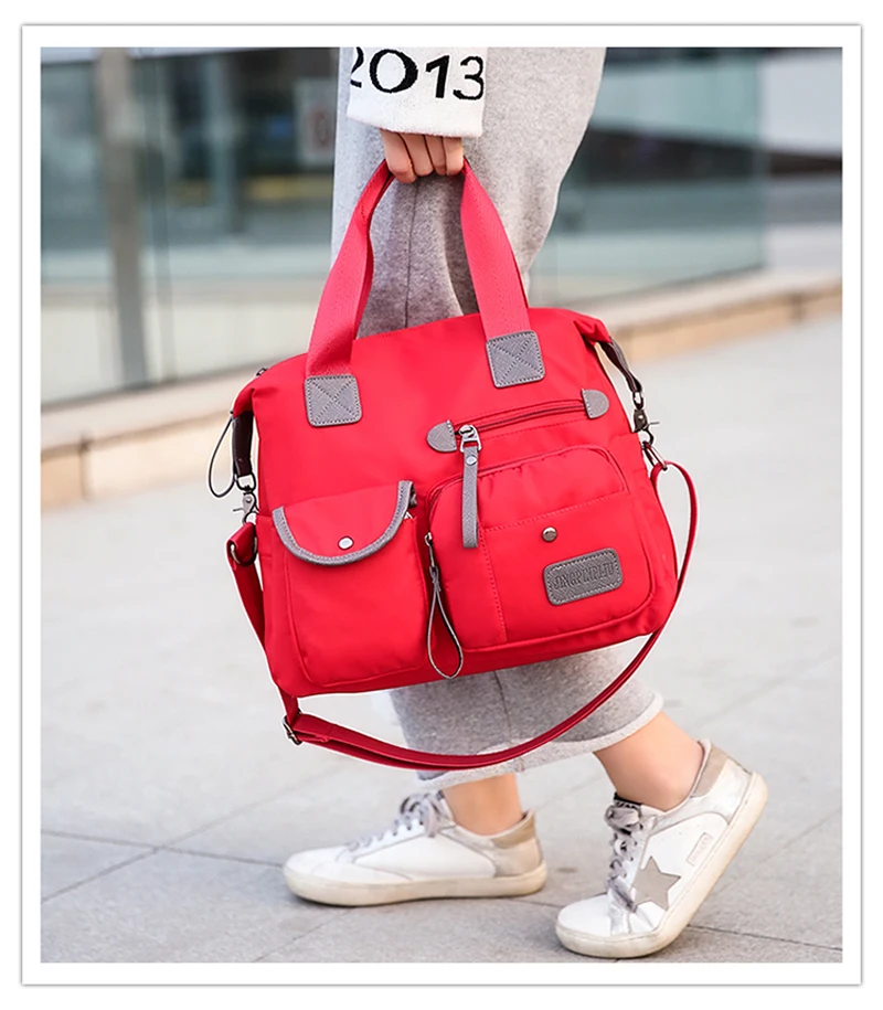 Разноцветная женская сумка на плечо нейлоновая наплечная 2019 Новая модная