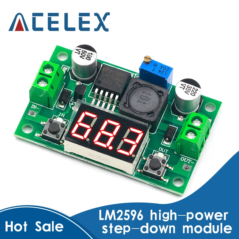 DC понижающий модуль LM2596 DC/DC 4 0 ~ 40V до 1 25 37V Регулируемый регулятор напряжения с
