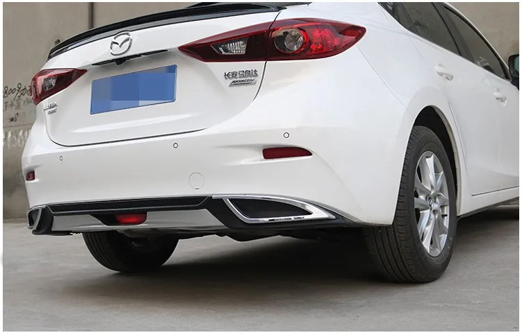 Диффузор для заднего бампера Mazda 3 Axela передняя губа из АБС пластика задний