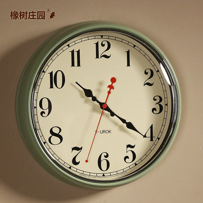 Американские металлические винтажные часы с механизмом креативные Светящиеся