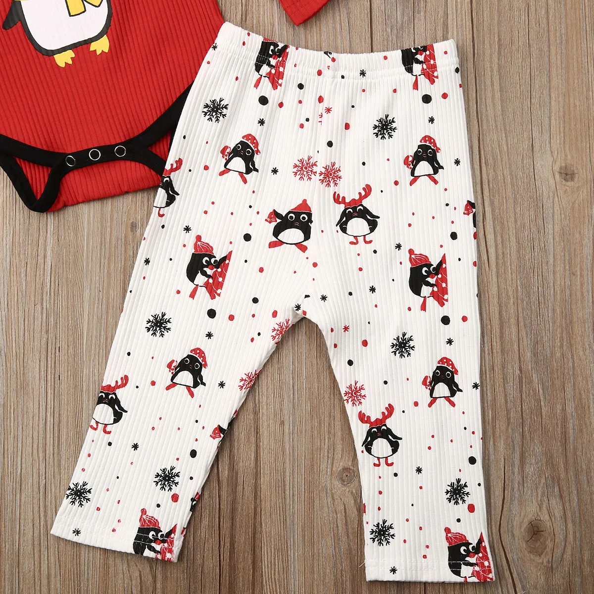 

Toddler Baby Girls Boys Christmas Romper Bodysuit Hat Pants Outfit Clothes 0-24M