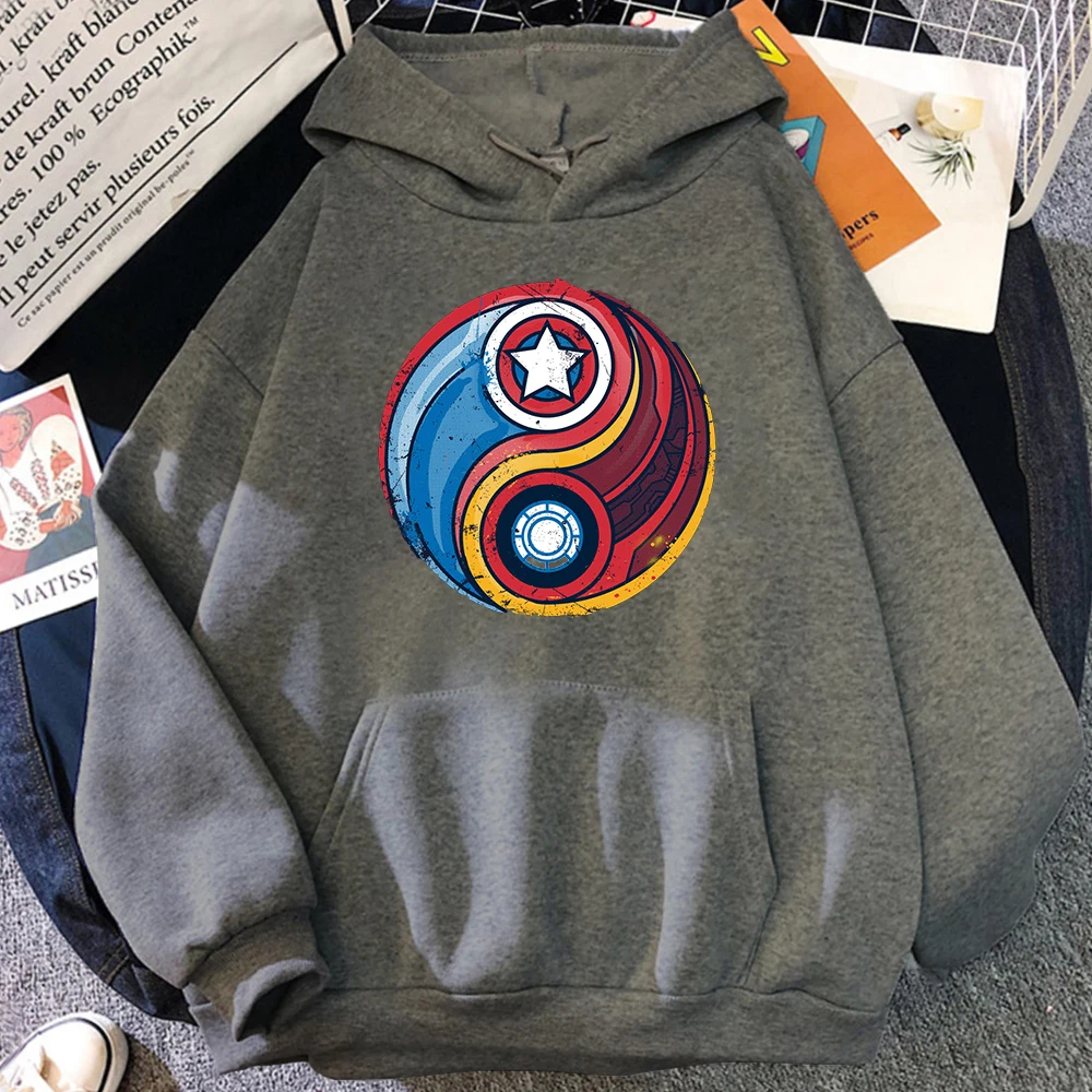 Iron Man Captain America Hoodies Mens Casual Harajuku Sweatshirts Marvel Superhero Hoodie Autumn Disney Cartoon Men Streetwear