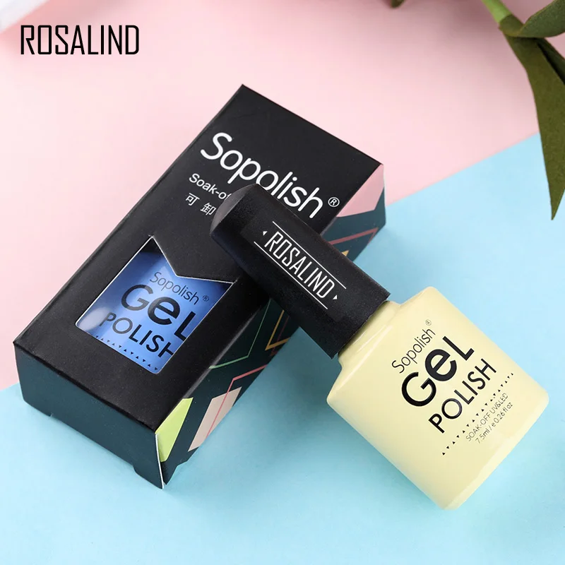 ROSALIND Hybrid Varnishes Nail Gel Polish 7.5ml Top Base Coat Primer For Manicure Lacquer Semi Permanent Art Design | Красота и