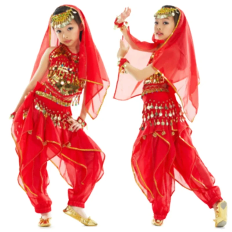 Детский костюм для танца живота танцевальный выступлений в Индийском Стиле