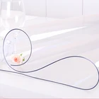 Прозрачная ПВХ скатерть Водонепроницаемая тканевая скатерть для обеденного стола, мягкая стеклянная ткань для прямоугольного и круглого стола