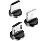 Круглый Магнитный кабель, штекер типа C Micro USB C, быстрая зарядка телефона, Магнитный зарядный штекер Microusb Type-C для iPhone 11 12 Pro
