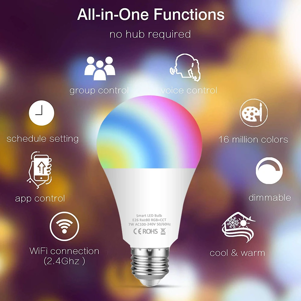 Беспроводной Wi-Fi Управление затемнения светодиодный лампы светильник ing замена