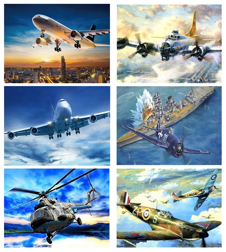 5D DIY Алмазная картина мультфильм самолет вышивка полностью домашнее украшение с
