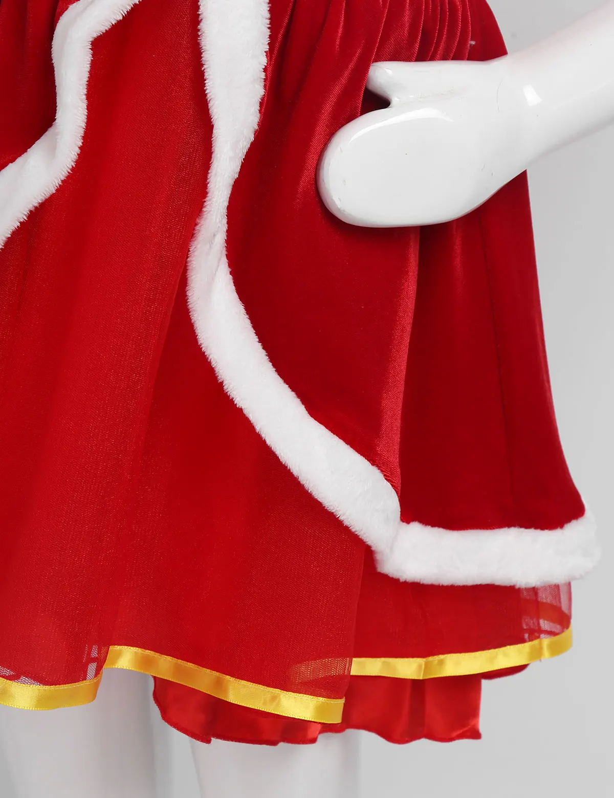 Детское мягкое бархатное рождественское платье Санта Клауса для девочек