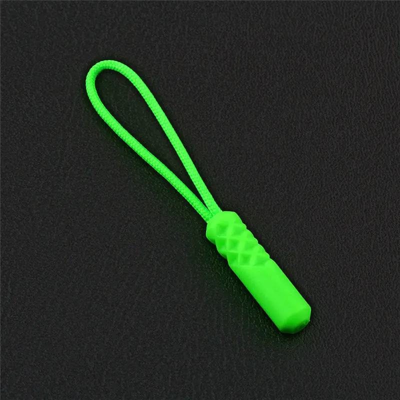 green 12 шт./лот ПВХ молния съемник чемодан молния скользящая веревка цилиндр Съемный зажим шнурок для молнии для сумок аксессуары для одежды - Цвет: green