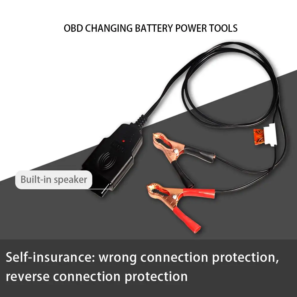 

Vehicle ECU Emergency Power Supply Cable Memory Saver OBD Changing Battery Power Tools Replace Battery Leakage Detector