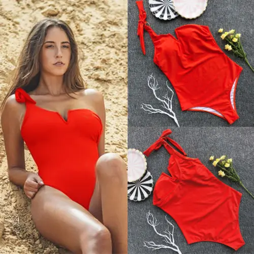 Женский купальник на одно плечо обтягивающее бикини с подкладкой и сеткой