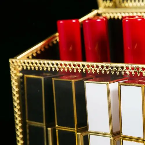 Коробка для косметики в стиле ретро органайзер губной помады металлическая