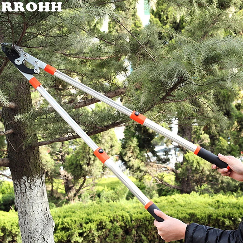 Телескопические садовые ножницы для обрезки деревьев инструмент высоких веток
