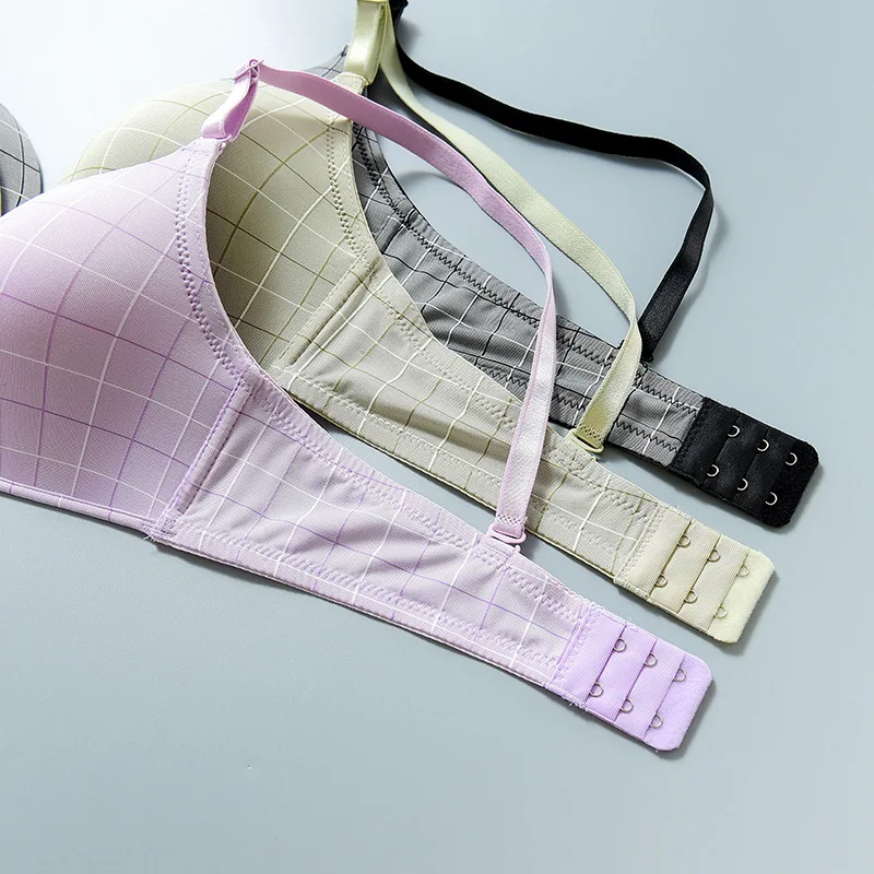 Новинка модное женское фиолетовое розовое пикантное нижнее белье Wasteheart в клетку