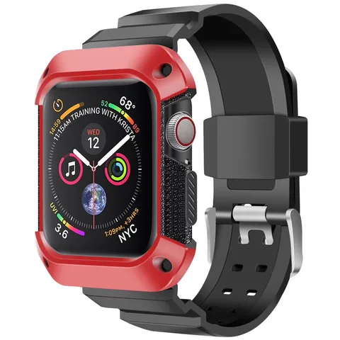 Спортивный ремешок для Apple Watch band чехол 44 мм 40 мм iwatch 6 5 4 SE ТПУ защитный чехол + ремешок для Apple Watch Series 4 5 6 браслет