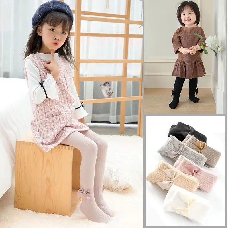 

Женские хлопковые белые теплые бабочки, детские колготки для девочек, трикотажные чулки для новорожденных, колготки, носки