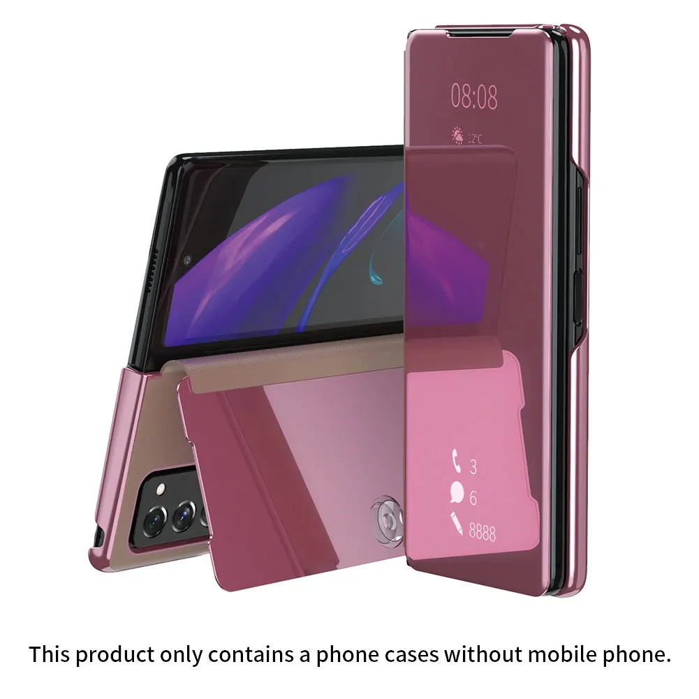 

Luxury Mirror Phone Cases Samsung Fold Protective Case Cover Shell Phone Case Plating Case Plastic Leather For Samsung Z Fold2