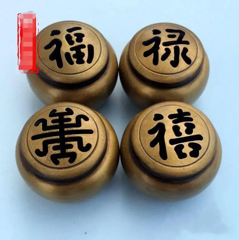 407 Маленький антикварный медный для благовоний горелка с латунной Фортуной