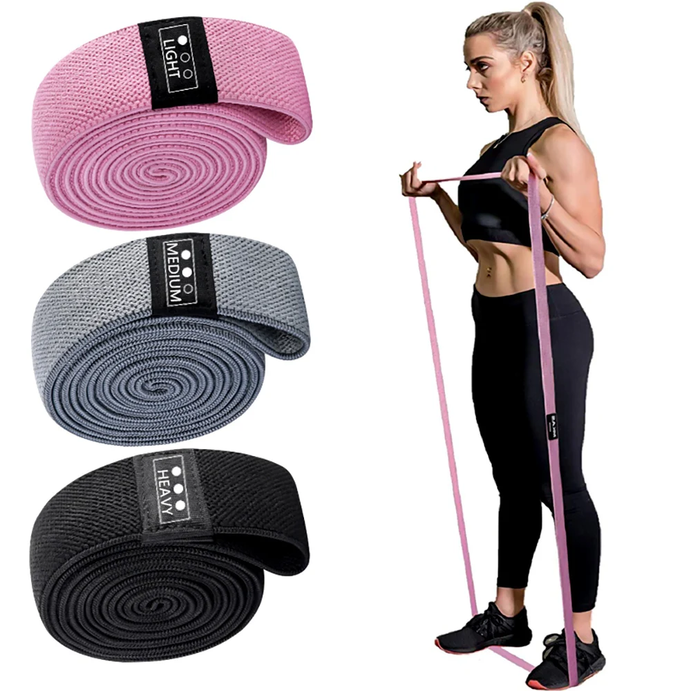 

Long Resistance Bands Set Fabric Exercise Bands for Women Hip and Leg Training Fabric Yoga Pull Up for Full Body Workout