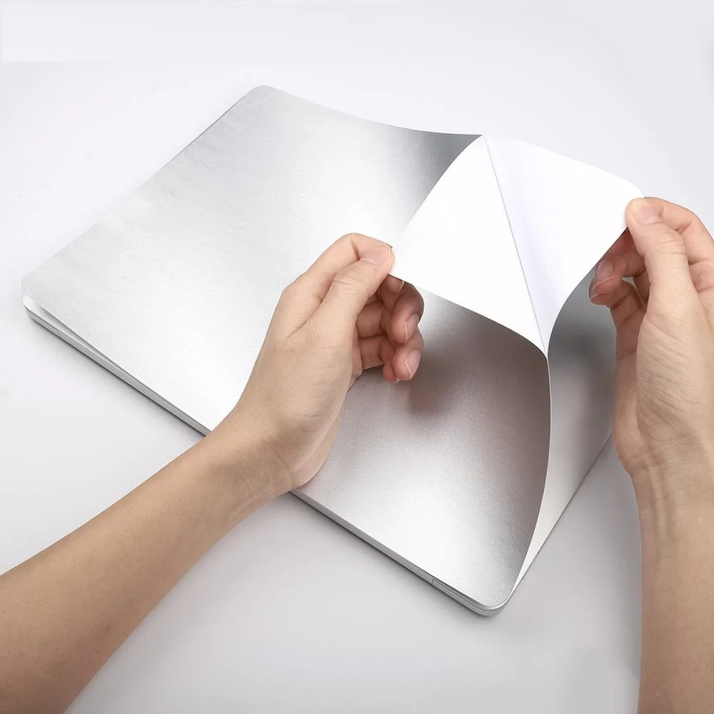 Стикер для ноутбука MacBook Pro серебристый стикер на весь корпус совместимый с новым