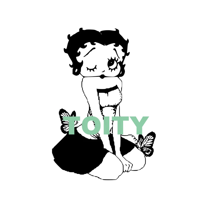 17 видов конструкций Betty Boop Наклейка на стену Крылья Ангела дьявол цыпленок поцелуй мою задницу виниловая наклейка детская спальня настенная наклейка для детской комнаты домашний декор