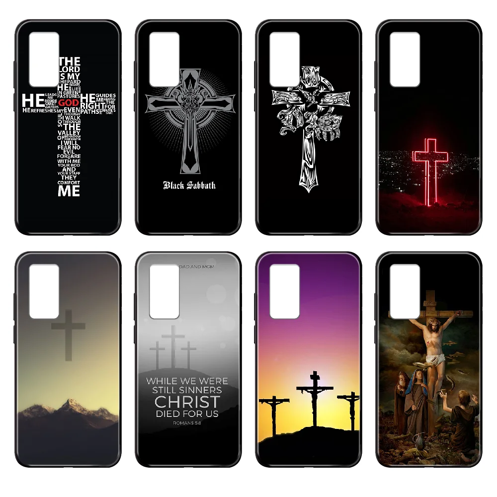 Чехол для телефона Christ cross корпус Huawei nova P Y 2 3 6 7 8 9 10 20 30 I Smart Plus Z Lite Pro II черный