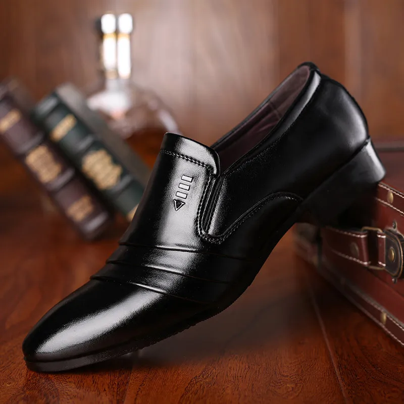 

Men Genuine Business Leather Shoes Men Trendy Formal Dress Shoes Male Office Wedding Flats Footwear Casual Shoes for Mens
