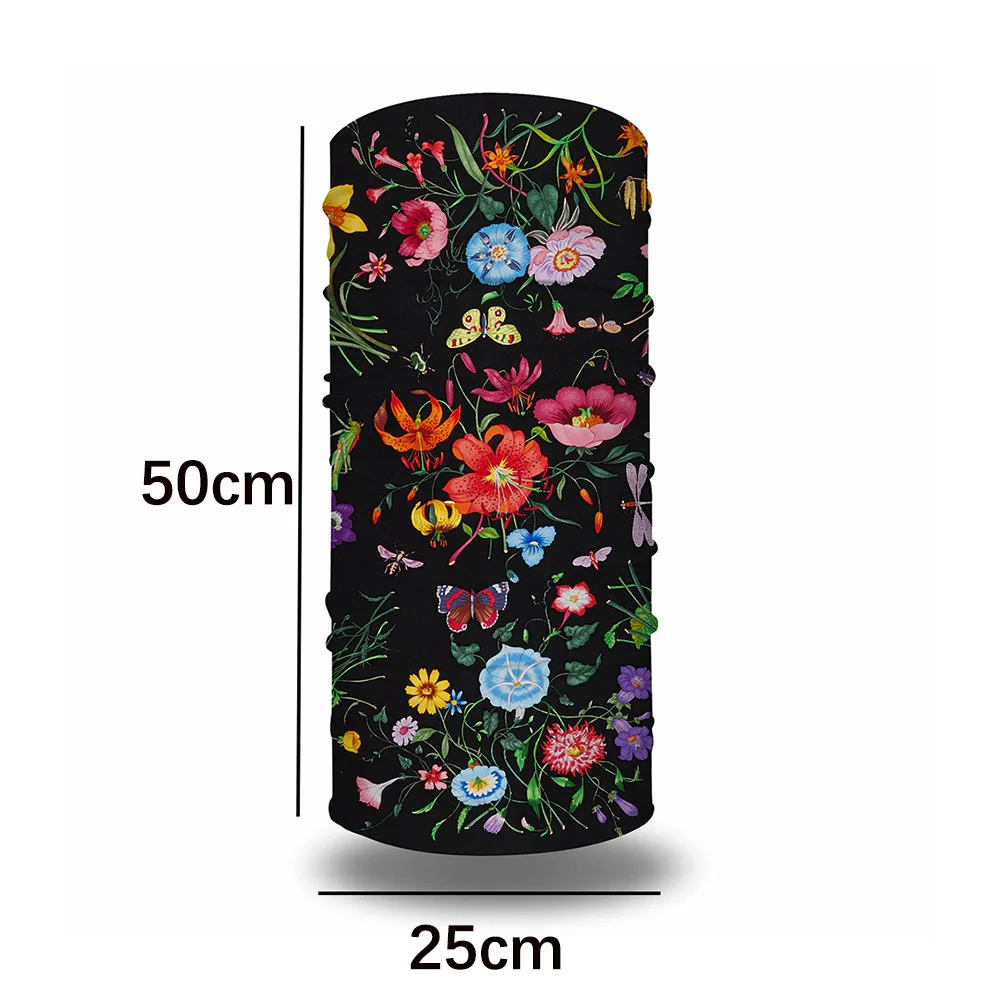 Волшебная повязка на голову с цифровым цветочным принтом шарф для верховой езды