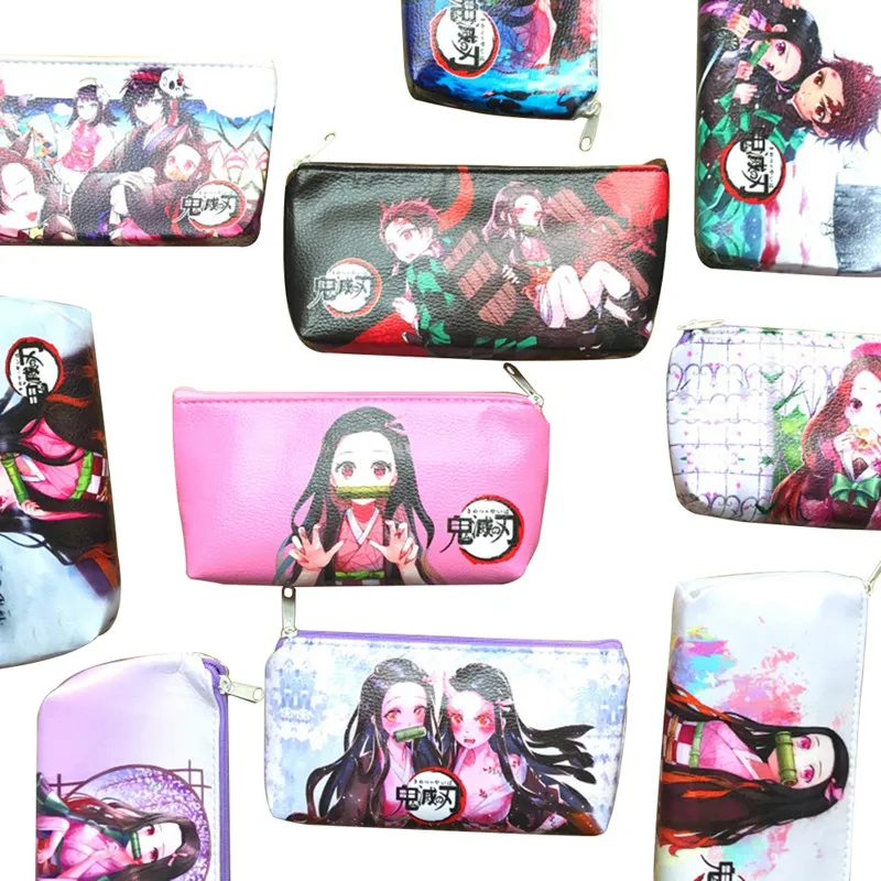 

2021 New Fashion Creative Anime Demon Slayer: Kimetsu No Yaiba Student Storage Zipper Pen Bag Pencil Case Cosmetic Stationery
