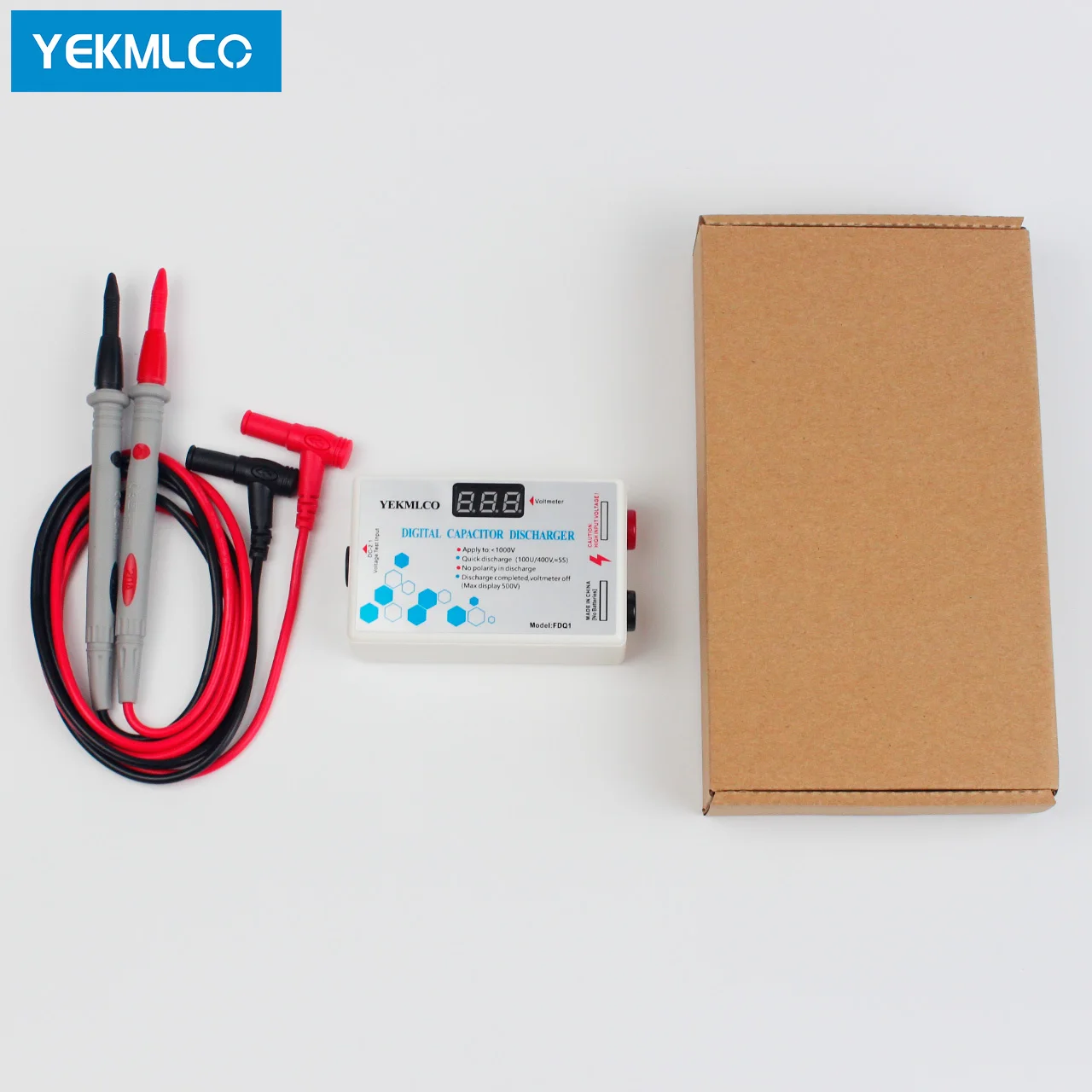 

YEKMLCO Digital Capacitor Discharger Voltage Tester Protection Electrician Voltage Quick Discharging Tool for Electronic