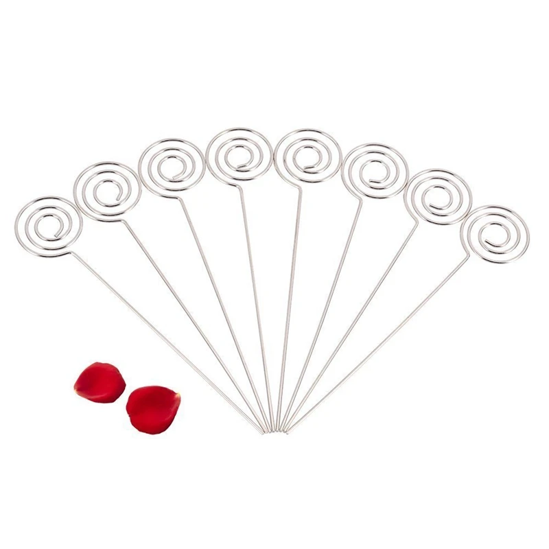 100X металлические провода бизнес держатель для карт памятная фотография фото