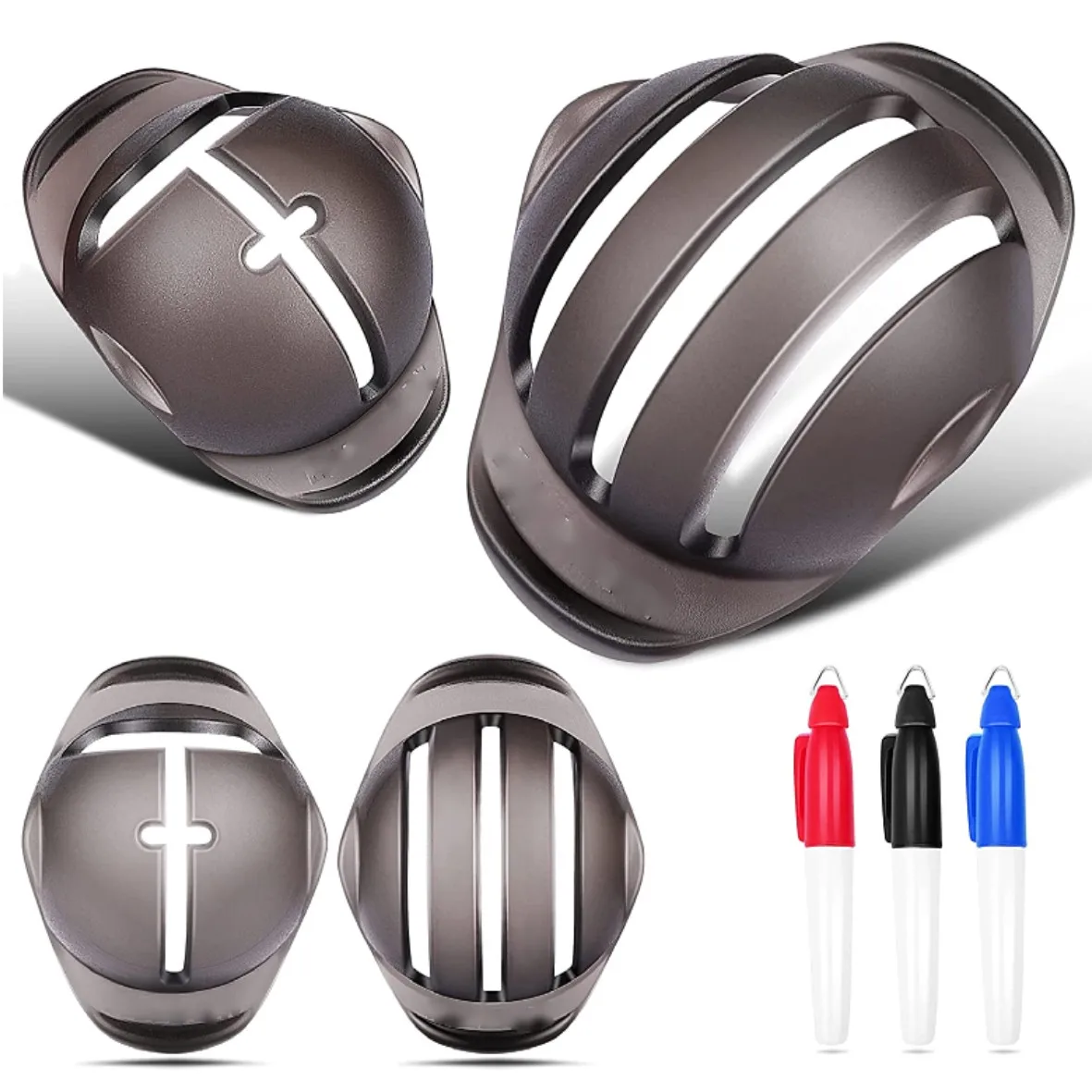 

Шариковая линия для игры в гольф, шариковый маркер, тройной трек, инструмент для рисования, 2 цветных ручки, шаблон для выравнивания и позици...