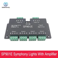 dc5 24v sp901e led controller spi signal 4ch group amplifier suitable for ws2811 ws2812b apa102 dmx512 strip