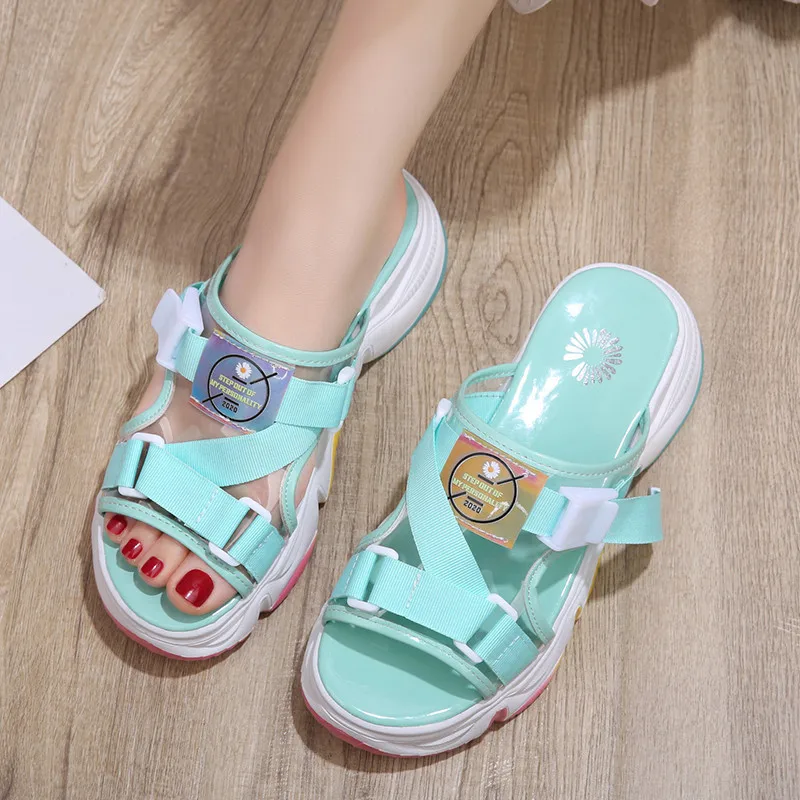 Легкие пляжные женские туфли радужная Студенческая обувь для девушек подиума