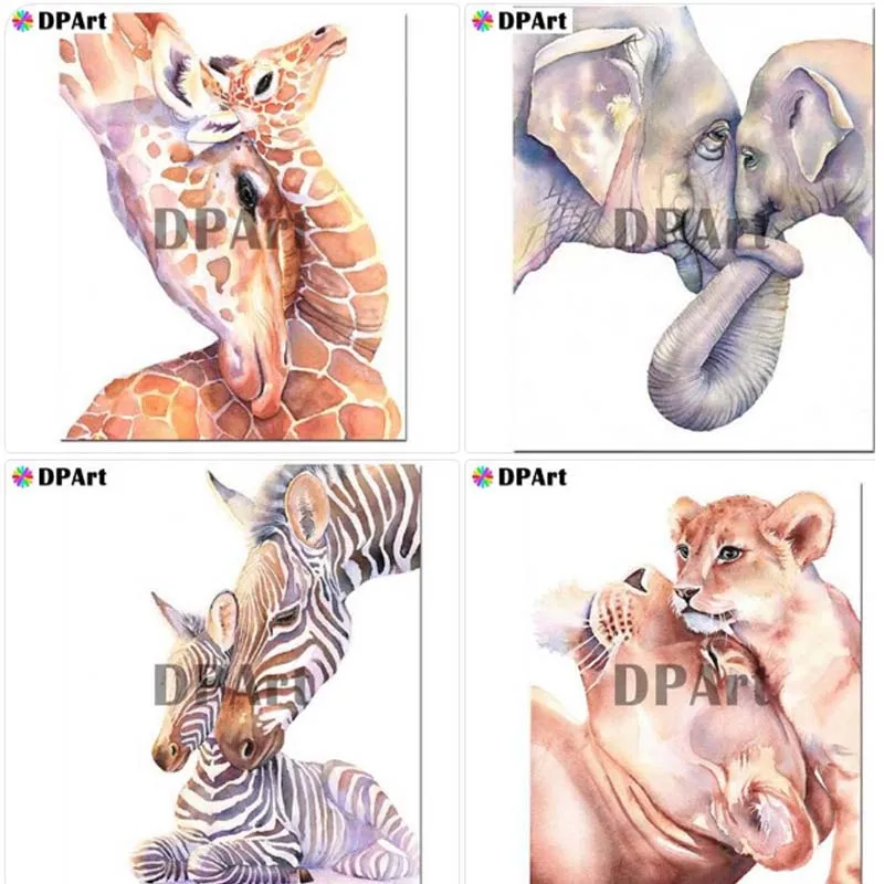 Алмазная живопись 5D квадратная/круглая вышивка Зебра Лев слон жираф крестиком