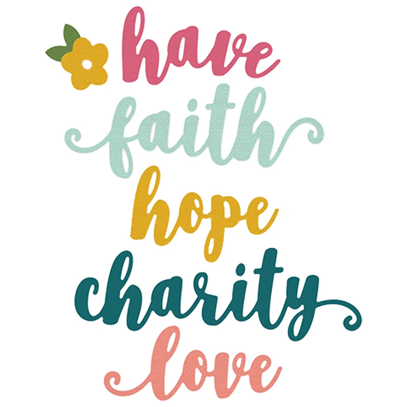 2020 New Have Faith Hope благотворительность любовь чувство слово Металл резка штампы для